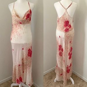 Vintage Victoria’s Secret silk rose slip dress